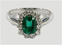 Anello Bolzoni Donna in Oro bianco Smeraldo AN0857-W-S